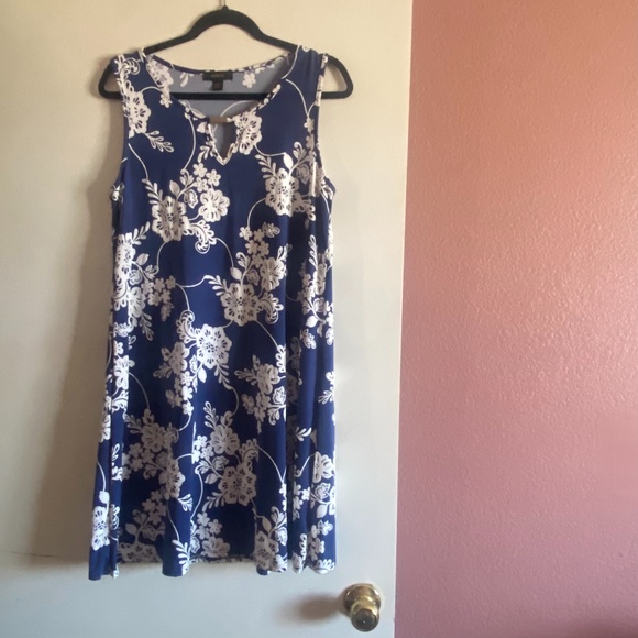 Espresso Blue and White Dress - Picture 1 of 6